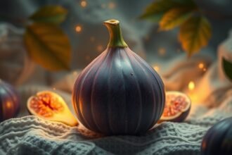 Fichi freschi su sfondo morbido e luminoso