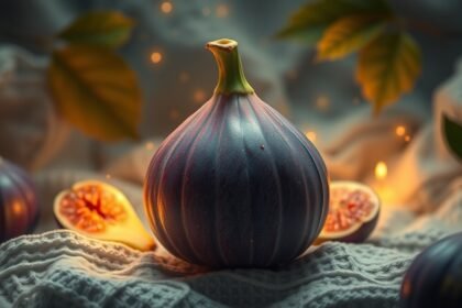 Fichi freschi su sfondo morbido e luminoso