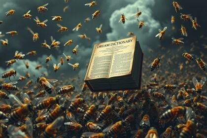 Un incontevole sciame di api circonda un dizionario dei sogni.