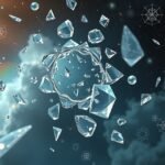 Bicchieri di vetro rotti simbolo di cambiamento e liberazione