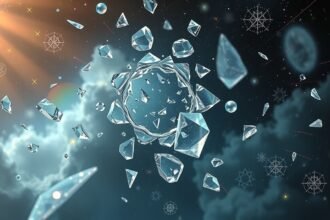 Bicchieri di vetro rotti simbolo di cambiamento e liberazione