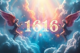 Rappresentazione angelica del numero 1616 nel cielo