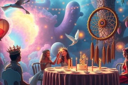 Festa di compleanno magica con decorazioni e gioia condivisa