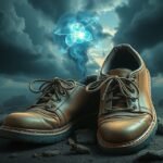 Scarpe rotte simbolo di difficoltà e stanchezza