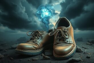 Scarpe rotte simbolo di difficoltà e stanchezza