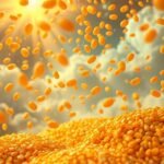 Lenticchie color miele che simboleggiano fortuna e prosperità