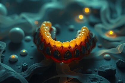 Dentiera luminosa simbolo di vecchiaia e cambiamento nei sogni