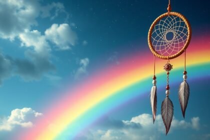 Sognare un arcobaleno e un sogno di cattura dei sogni.
