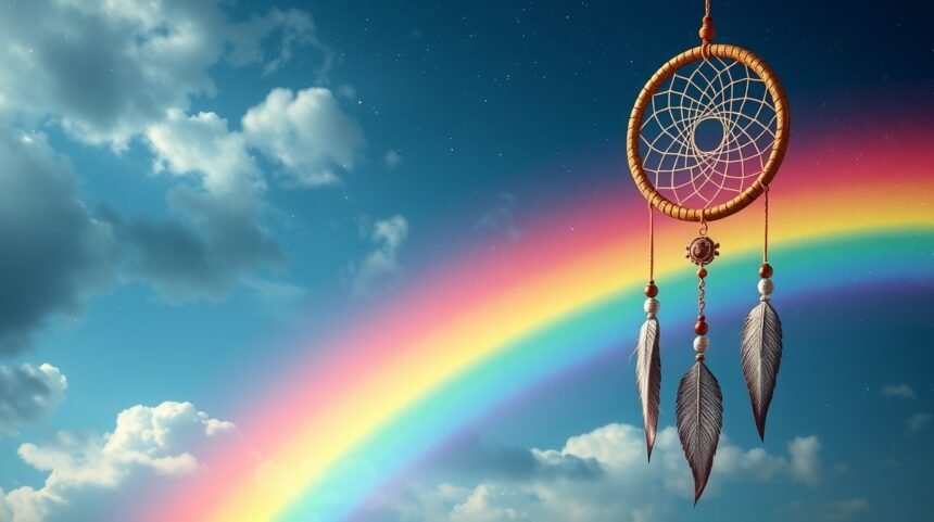 Sognare un arcobaleno e un sogno di cattura dei sogni.