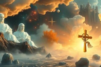 Rappresentazione simbolica del Papa e della spiritualità in sogno.