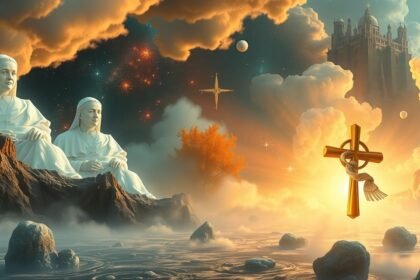 Rappresentazione simbolica del Papa e della spiritualità in sogno.