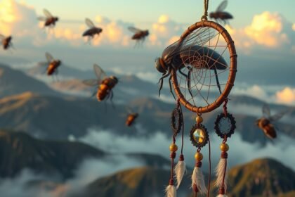 Immagine di un sognante sogno in natura con insetti