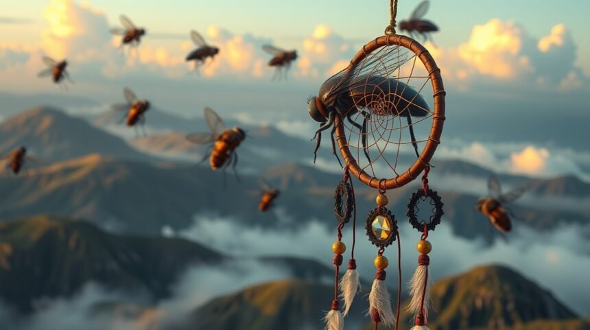 Immagine di un sognante sogno in natura con insetti