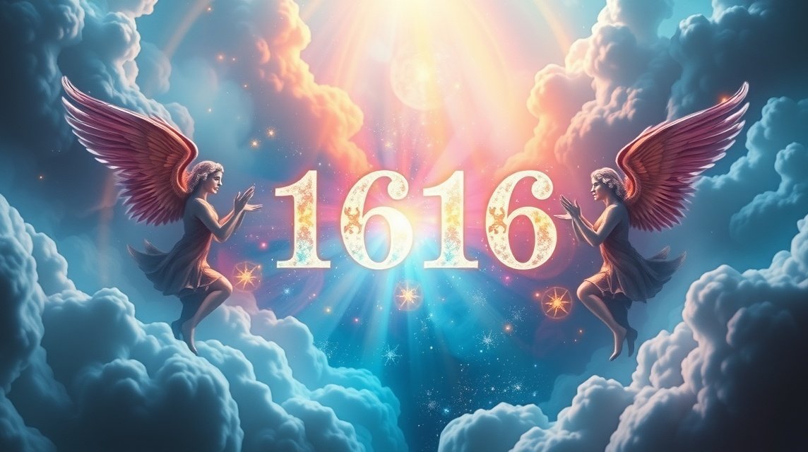 Rappresentazione angelica del numero 1616 nel cielo