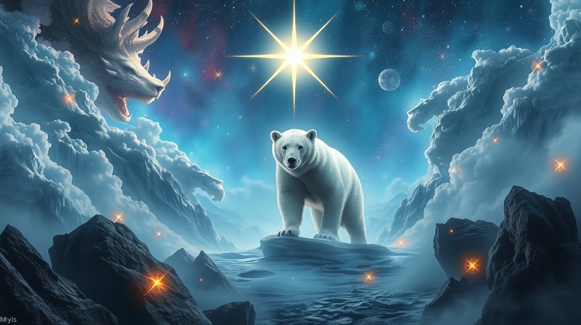 Immagine di un orso bianco simbolo di forza interiore e purezza