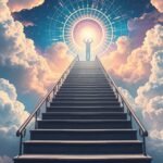 Scalinata che porta verso il successo e la realizzazione dei sogni