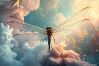 Libellula che simboleggia trasformazione e intuizione nei sogni