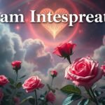 Rose in un cielo misterioso con un cuore luminoso