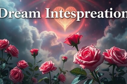 Rose in un cielo misterioso con un cuore luminoso