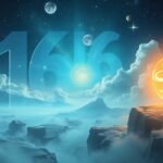 Numerologia del numero 1616 in un paesaggio celeste mistico