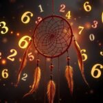 Un acqu dreamcatcher con numeri luminosi che rappresentano i sogni da interpretare.