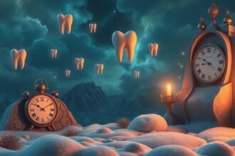 Immagine onirica di denti del giudizio che simboleggiano maturità e cambiamento