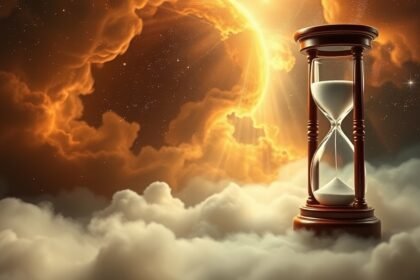 Clessidra che rappresenta il tempo e la nostalgica riflessione sul passato