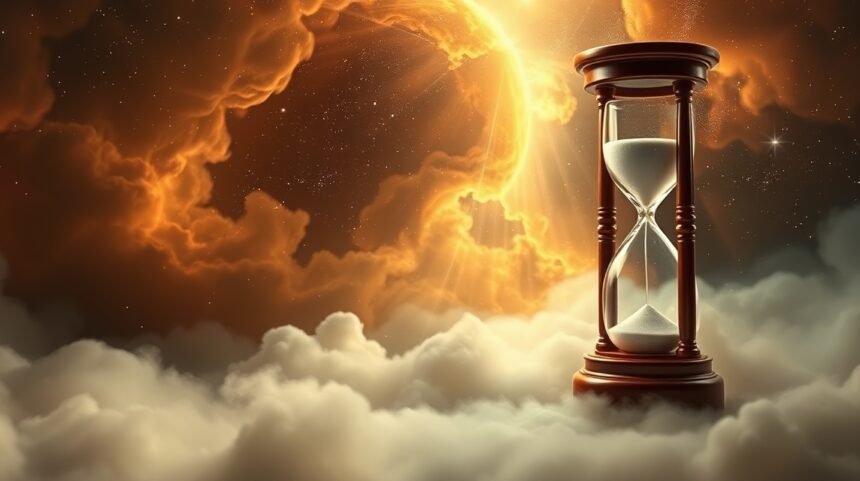 Clessidra che rappresenta il tempo e la nostalgica riflessione sul passato