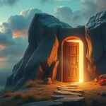 Porta illuminata su un sentiero che simboleggia nuove opportunità