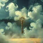 Chiave sospesa tra fumi e nebbia, simbolo di chiarezza interiore.