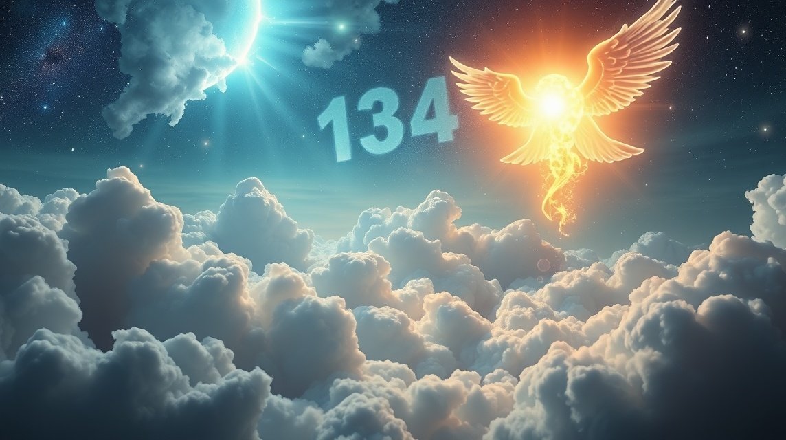 Numeri angelici e simbolismo spirituale tra le nuvole.