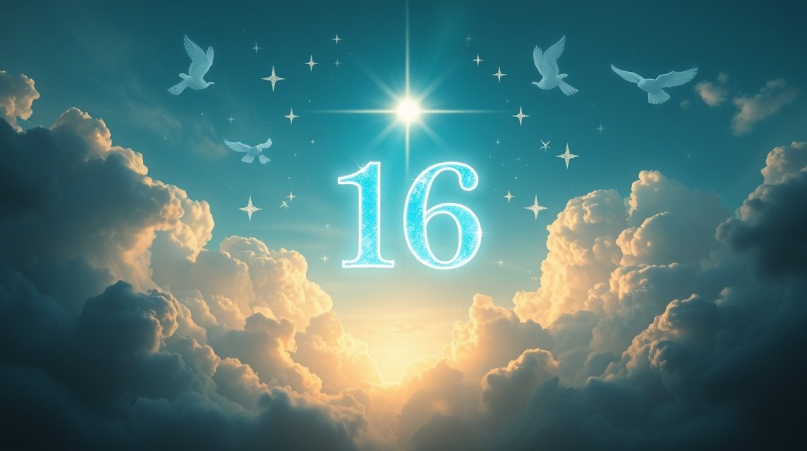 Numero angelico 16 nei sogni: simbolo di crescita interiore e equilibrio.