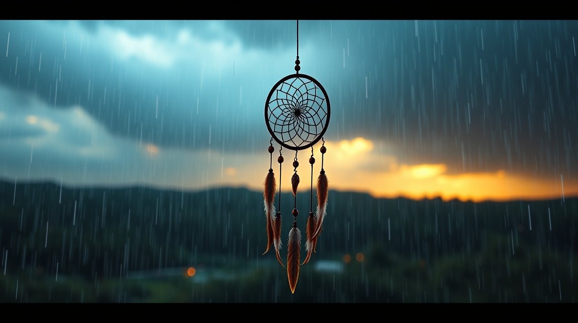 Sogni di pioggia e purificazione con un acchiappasogni
