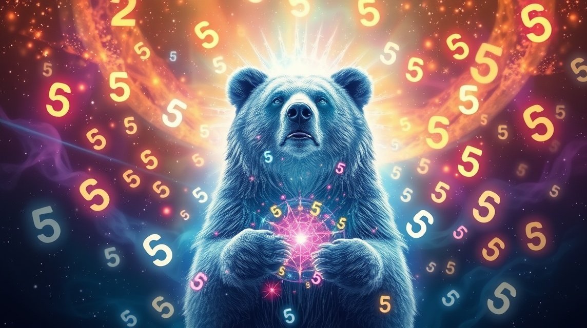 Orso mistico con numeri fortunati per il lotto