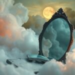 Specchio riflette ansie e tradimenti in un sogno.
