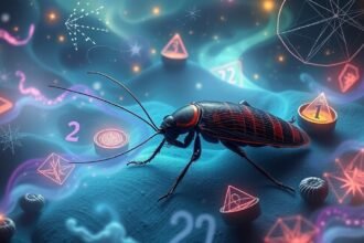 Scarafaggio che simboleggia sogni e numeri del Lotto.