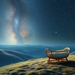 Culla sotto un cielo stellato, simbolo di nuovi inizi e sogni.