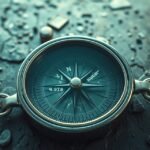 Compasso su una superficie irregolare, simbolo di instabilità