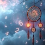 Sogni e numeri: un sogno raffigurato con numeri fluttuanti.