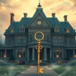 Una grande casa con una chiave dorata simboleggia ambizione e ricchezza.