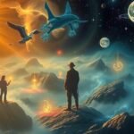 Immagine simbolica di sogni e protezione con elementi fantastici.