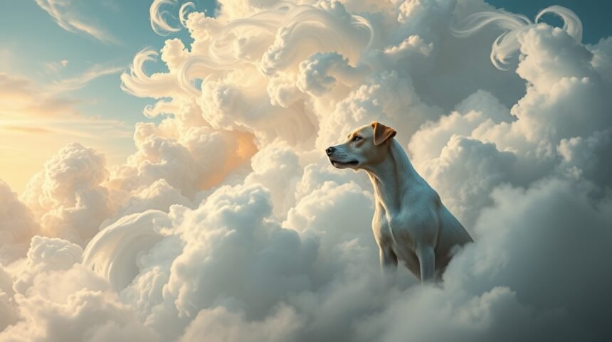 Cane nelle nuvole simbolo di affetto e fedeltà nei sogni