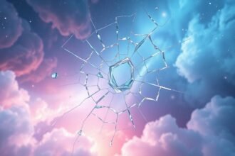 Vetro rotto simbolo di fragilità e cambiamenti nei sogni.