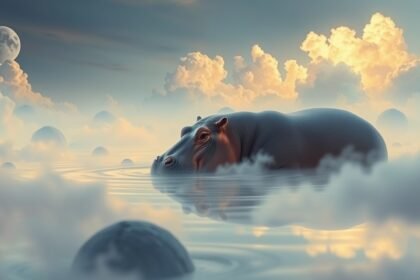 Ippopotamo che simboleggia calma e forza nei sogni