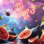 Fichi freschi con numeri fortunati in uno scenario onirico