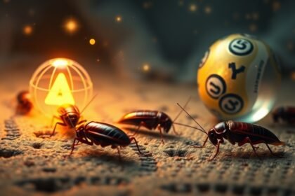 Scarafaggi piccoli e pallina del Lotto: significati e numeri