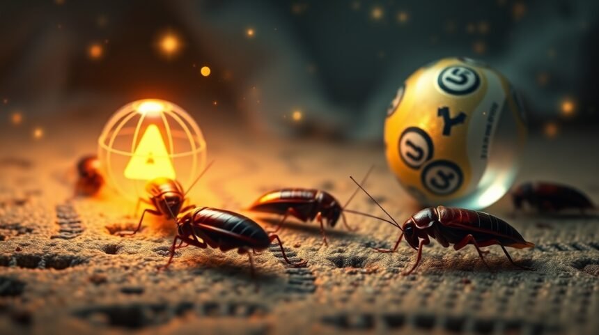 Scarafaggi piccoli e pallina del Lotto: significati e numeri