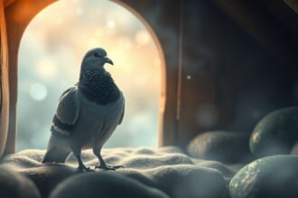 Piccione in casa, simbolo di pace e notizie importanti.