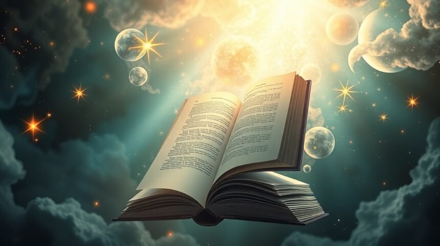 Libri aperti che esplorano il significato dei sogni e del maschile