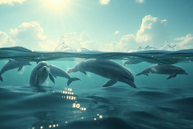 Delfini giocano in mare, simbolo di armonia e libertà.